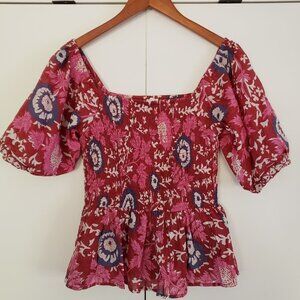 Anthropologie Jennifer and Grace Smocked Top - Size M